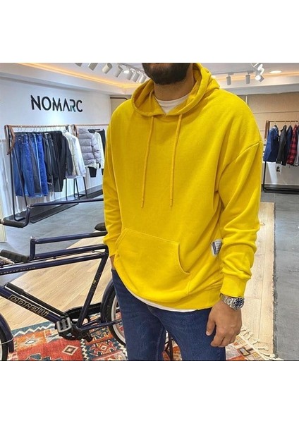 Basic Sarı Sweatshirt