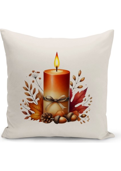 Sonbahar Serisi Çift Tarafı Dijital Baskılı Kırlent Kılıfı (Halloween Autumn Cushion Cover)