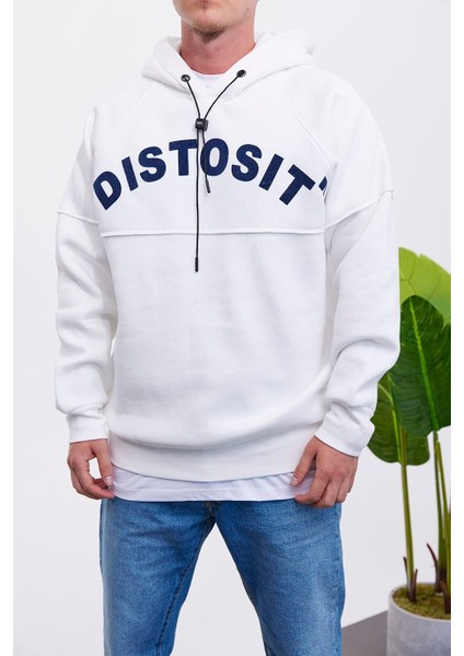 Distosit Beyaz Kapüşonlu Sweatshirt modelleri