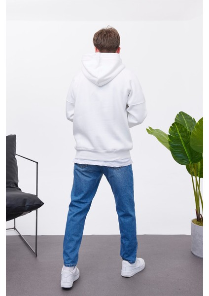 Distosit Beyaz Kapüşonlu Sweatshirt fırsatları