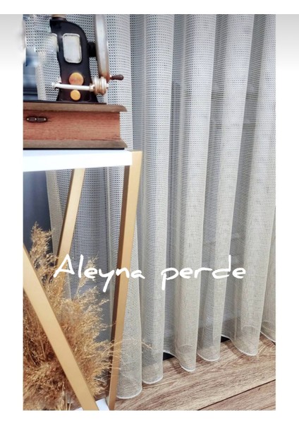 Taç Vizon Renk File Tül Perde Normal Pile fiyatları