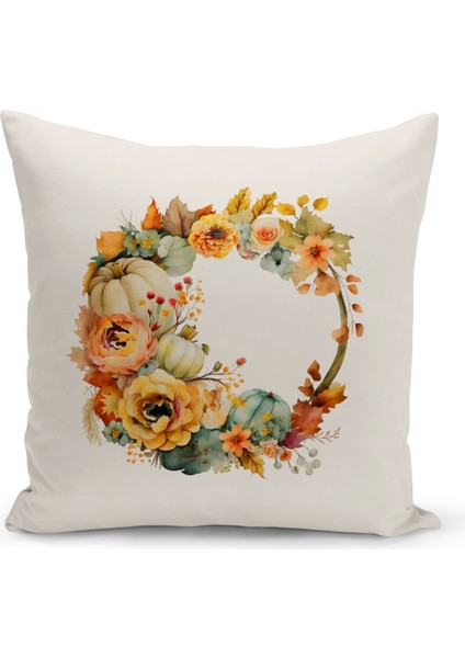 Sonbahar Serisi Çift Tarafı Dijital Baskılı Kırlent Kılıfı (Halloween Autumn Cushion Cover)