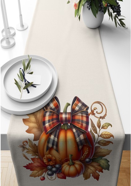 Sonbahar Serisi 140x40 cm Dijital Baskılı Runner