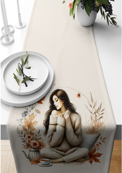 Sonbahar Serisi 140x40 cm Dijital Baskılı Runner