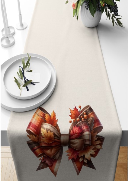 Sonbahar Serisi 140x40 cm Dijital Baskılı Runner