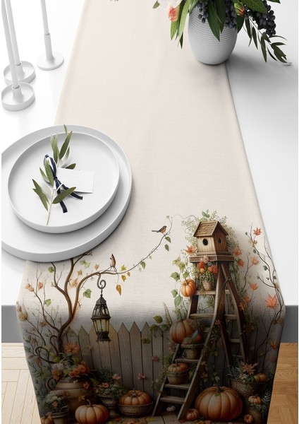 Sonbahar Serisi 140x40 cm Dijital Baskılı Runner