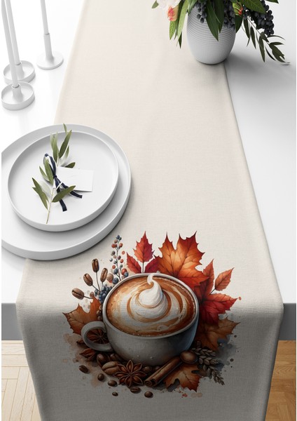 Sonbahar Serisi 140x40 cm Dijital Baskılı Runner
