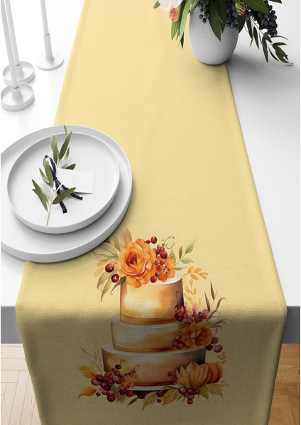 Sonbahar Serisi 140x40 cm Dijital Baskılı Runner