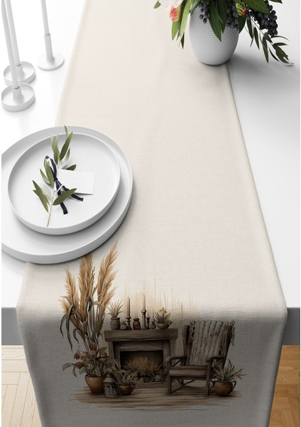 Sonbahar Serisi 140x40 cm Dijital Baskılı Runner