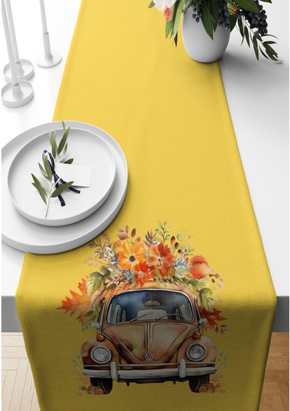 Sonbahar Serisi 140x40 cm Dijital Baskılı Runner