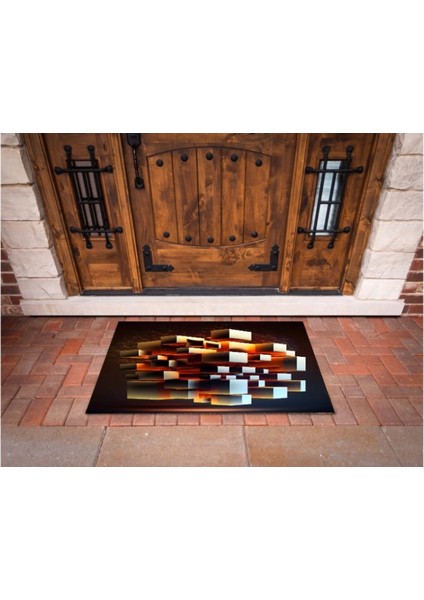 3D Baskı Özel Tasarım Geometrik Dış Mekan Paspas 155