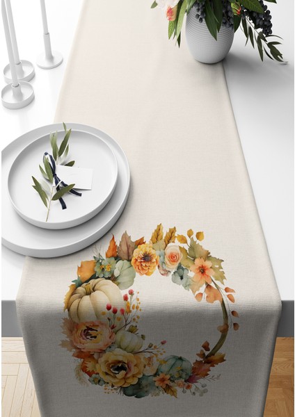 Sonbahar Serisi 140x40 cm Dijital Baskılı Runner