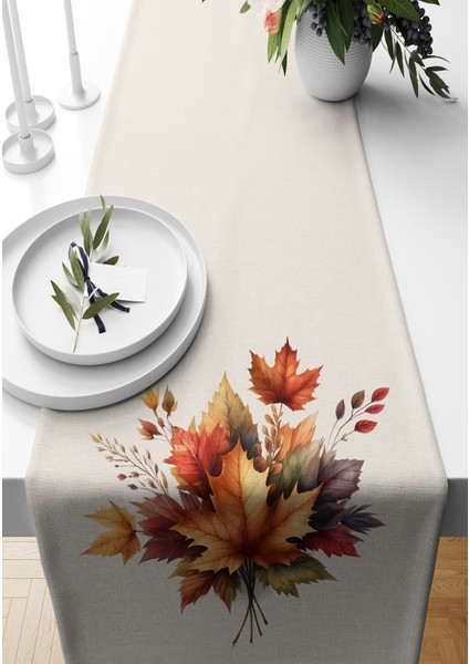 Sonbahar Serisi 140x40 cm Dijital Baskılı Runner