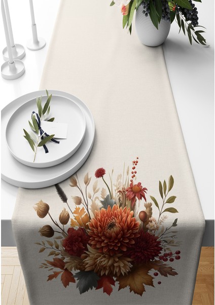 Sonbahar Serisi 140x40 cm Dijital Baskılı Runner