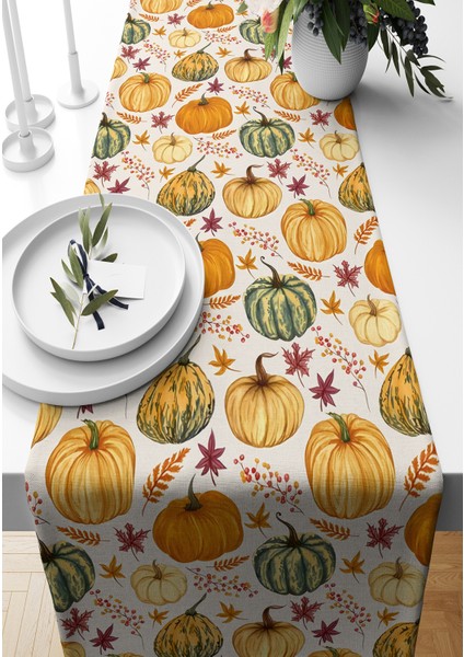 Sonbahar Serisi 140x40 cm Dijital Baskılı Runner