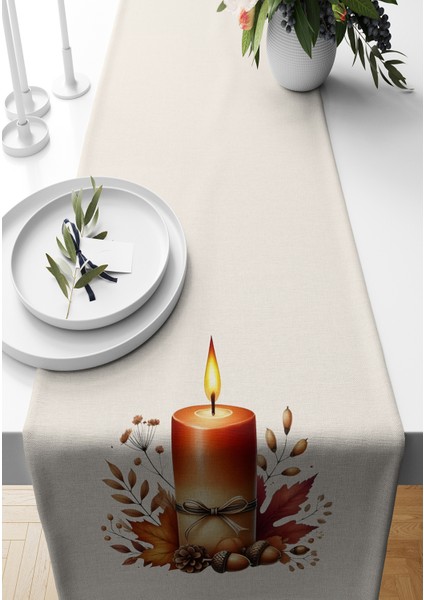 Sonbahar Serisi 140x40 cm Dijital Baskılı Runner