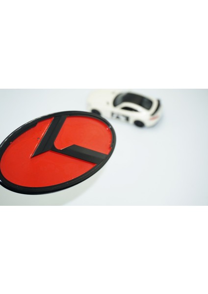 Kia Yeni Nesil Ön Kaput Siyah Kırmızı 3M 3D Logo Arma