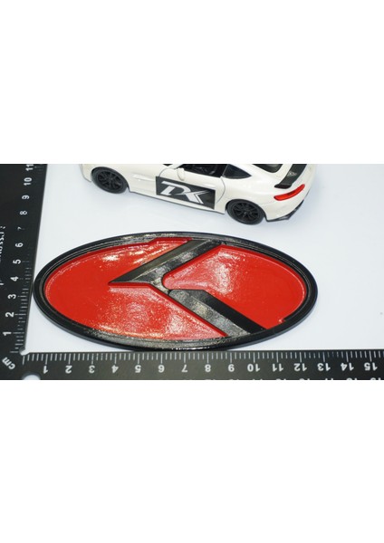 Kia Yeni Nesil Ön Kaput Siyah Kırmızı 3M 3D Logo Arma indirimleri