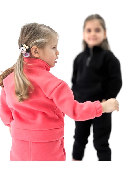 Şardonlu Fermuarlı Çocuk Eşofman Takım Unısex modelleri