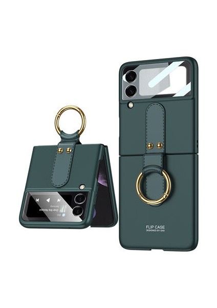 Samsung Galaxy Z Flip 3 Kılıf Flip Ring Kıpta Kapak
