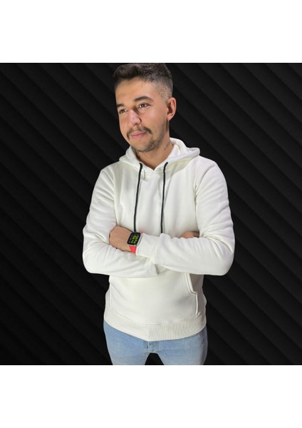 3 Iplik Şardonlu Kapüşonlu Kanguru Cepli Sweatshirt