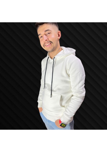 3 Iplik Şardonlu Kapüşonlu Kanguru Cepli Sweatshirt fiyatları