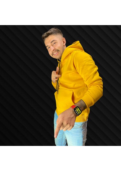 3 Iplik Şardonlu Kapüşonlu Kanguru Cepli Sweatshirt fiyatları