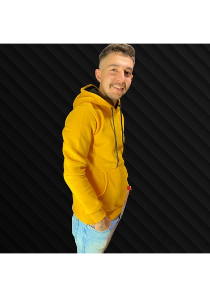 3 Iplik Şardonlu Kapüşonlu Kanguru Cepli Sweatshirt modelleri