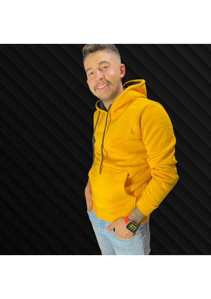 3 Iplik Şardonlu Kapüşonlu Kanguru Cepli Sweatshirt fırsatları