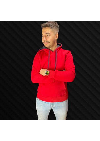 3 Iplik Şardonlu Kapüşonlu Kanguru Cepli Sweatshirt