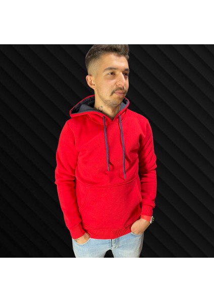 3 Iplik Şardonlu Kapüşonlu Kanguru Cepli Sweatshirt fiyatları
