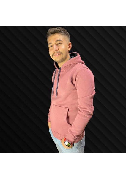 3 Iplik Şardonlu Kapüşonlu Kanguru Cepli Sweatshirt fiyatları