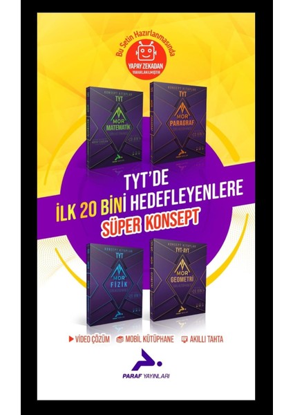 TYT'de İlk 20 Bini Hedefleyenlere Süper Konsept 4'lü Set