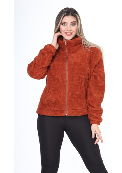 Kadın Wellsoft Yumuşak Fermuarlı Peluş Mont fiyatları