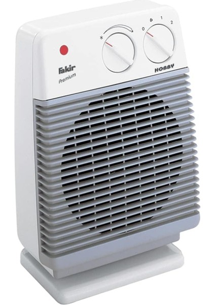 Hl 600 Hobi/fanlı Isıtıcı, Banyo Fanı, Masa Vantilatörü, 2 Isıtma Seviyesi, Termostat Valfi Dahil, Ekstra Sessiz - 2.000 Watt, Hobi Açık Gri