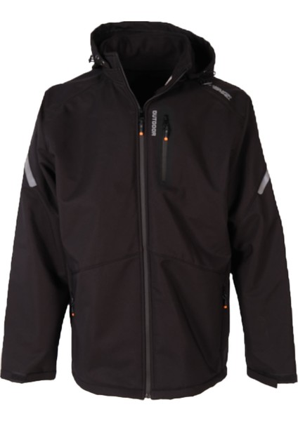 02 Erkek Mont Softshell Siyah