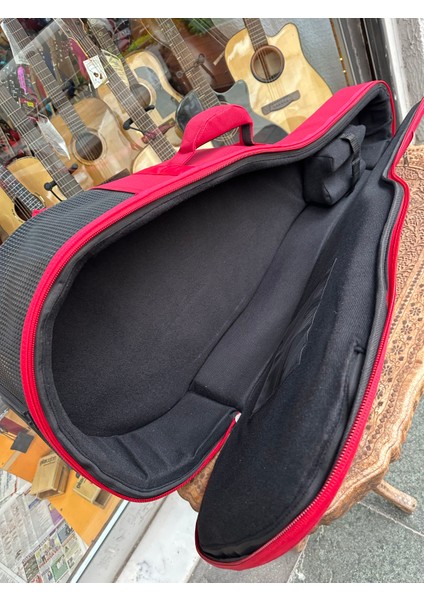 Kırmızı Gitar Kılıfı Kalın Soft Case