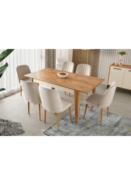 Anka Milano Açılır Yemek Masa Sandalye Takımı 90X145