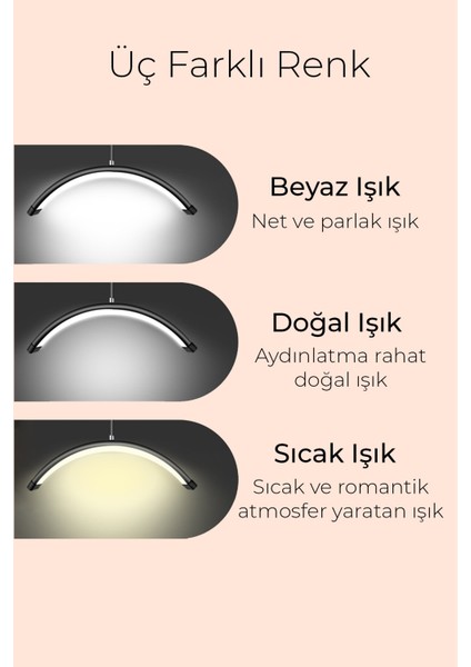 HD-M6X 58CM Güzellik Bakım Işığı - Siyah 12