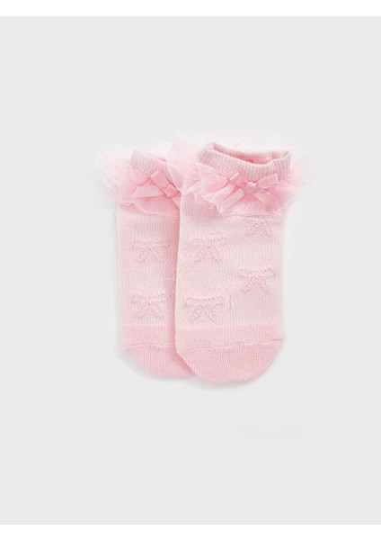 Çuk Pembe Kız Bebek Patik Çorap