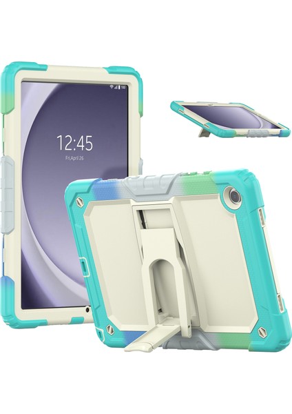 Samsung Galaxy Tab A9 (SM X210 X215 X216) Defender Kick Stand Omuz Askılı Tablet Kılıfı (Yurt Dışından)