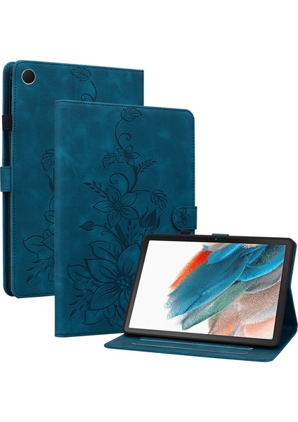 Samsung Galaxy Tab A8 10.5 (2021) Çizilmez Baskı Pu Deri Flip Kart Yuvaları Tablet Kılıfı (Yurt Dışından)