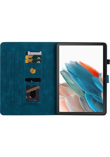 Samsung Galaxy Tab A8 10.5 (2021) Çizilmez Baskı Pu Deri Flip Kart Yuvaları Tablet Kılıfı (Yurt Dışından)