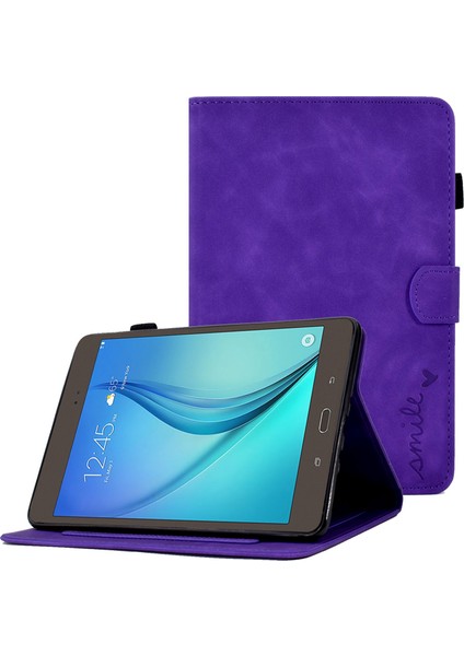 Samsung Galaxy Tab A 8.0 SM T350 (2015) Tam Koruma Destekli Stand Kart Yuvaları Baskı Desenli Deri Tablet Kılıfı (Yurt Dışından)