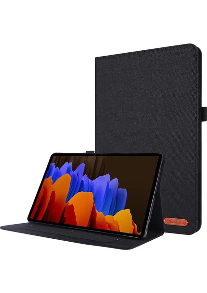 Kumaş Doku Kart Yuvaları Samsung Galaxy Tab S7 T870 S8 Deri Koruyucu Standı Tablet Kılıfı (Yurt Dışından)