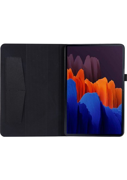 Kumaş Doku Kart Yuvaları Samsung Galaxy Tab S7 T870 S8 Deri Koruyucu Standı Tablet Kılıfı (Yurt Dışından)