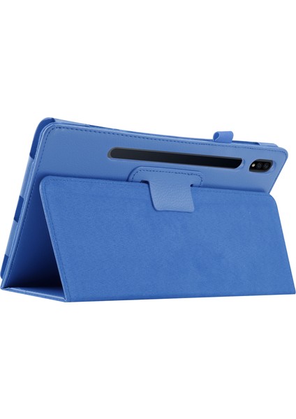 Samsung Galaxy Tab S7 s8 Litchi Deri Standlı Shell Tablet Kılıfı (Yurt Dışından)