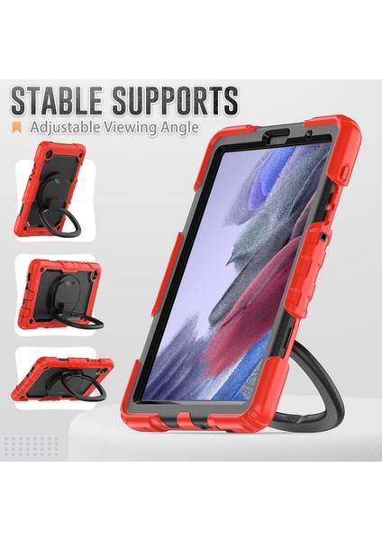 Samsung Galaxy Tab A7 Lite Düşmeye Dayanıklı 360 Derece Dönen Tekme Standı Pc Omuz Askılı Silikon Tablet Kılıfı (Yurt Dışından) indirimleri