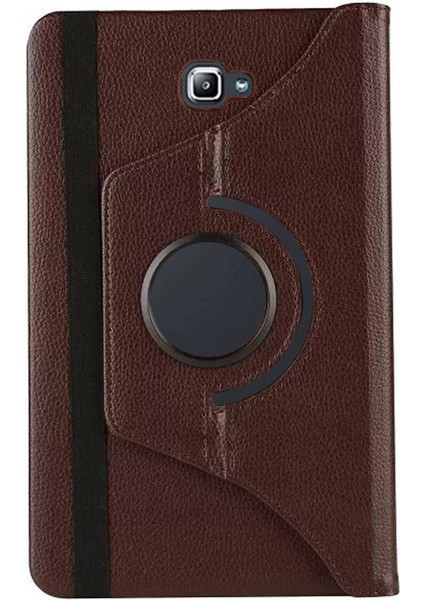 Litchi Doku Döner Stand Deri Samsung Galaxy Tab A 10.1 (2016) T580 T585 Tablet Kılıfı (Yurt Dışından)