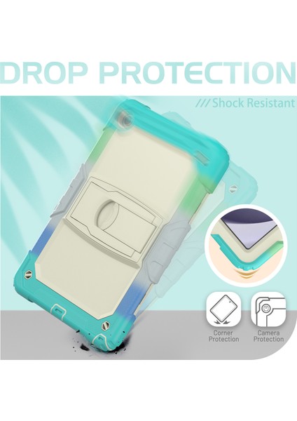 Samsung Galaxy Tab A9 (SM X210 X215 X216) Defender Kick Stand Omuz Askılı Tablet Kılıfı (Yurt Dışından)